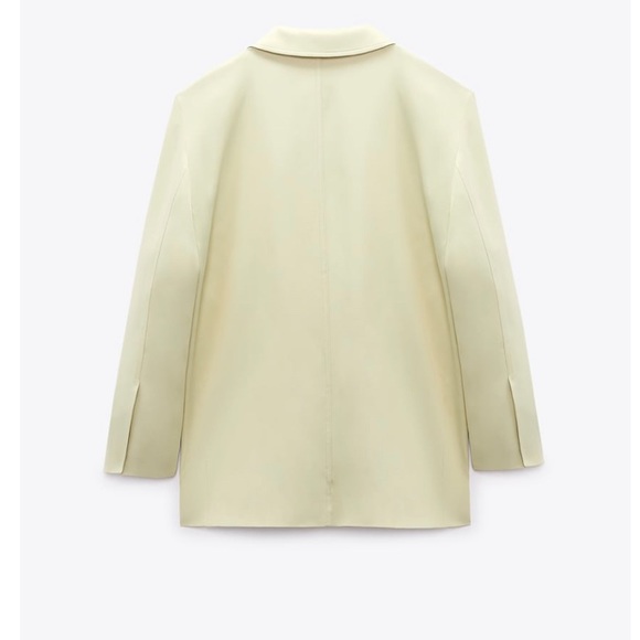NWT Zara SATIN EFFECT BLAZER SEA GREEN M - Picture 8 of 15